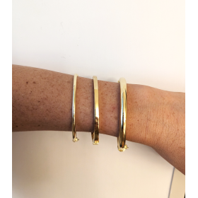 Bracciale Rigido Argento Dorato Sottile indossati