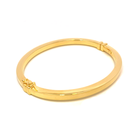 Bracciale Rigido Argento Dorato Medio