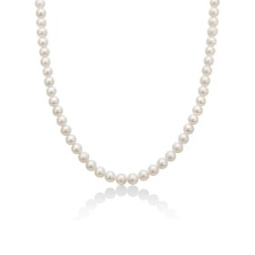 Collana Miluna Oro Bianco 18kt e Filo Di Perle PCL4203V