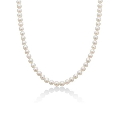 Collana Miluna Oro Bianco 18kt e Filo Di Perle PCL4203V