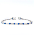 Bracciale Tennis Argento Zirconi Bianchi e Blu