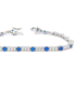 Bracciale Tennis Argento Zirconi Bianchi e Blu dettagli