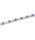 Bracciale Tennis Argento Zirconi Bianchi e Blu steso