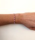 Bracciale Tennis Argento Rosato Con Zirconi Bianchi e Rosa indossato