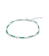 Bracciale Tennis Argento Zirconi Bianchi e Verdi Piccolo