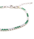 Bracciale Tennis Argento Zirconi Bianchi e Verdi Piccolo dettagli
