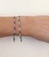 Bracciale Tennis Argento Zirconi Bianchi e Verdi Piccolo indossata