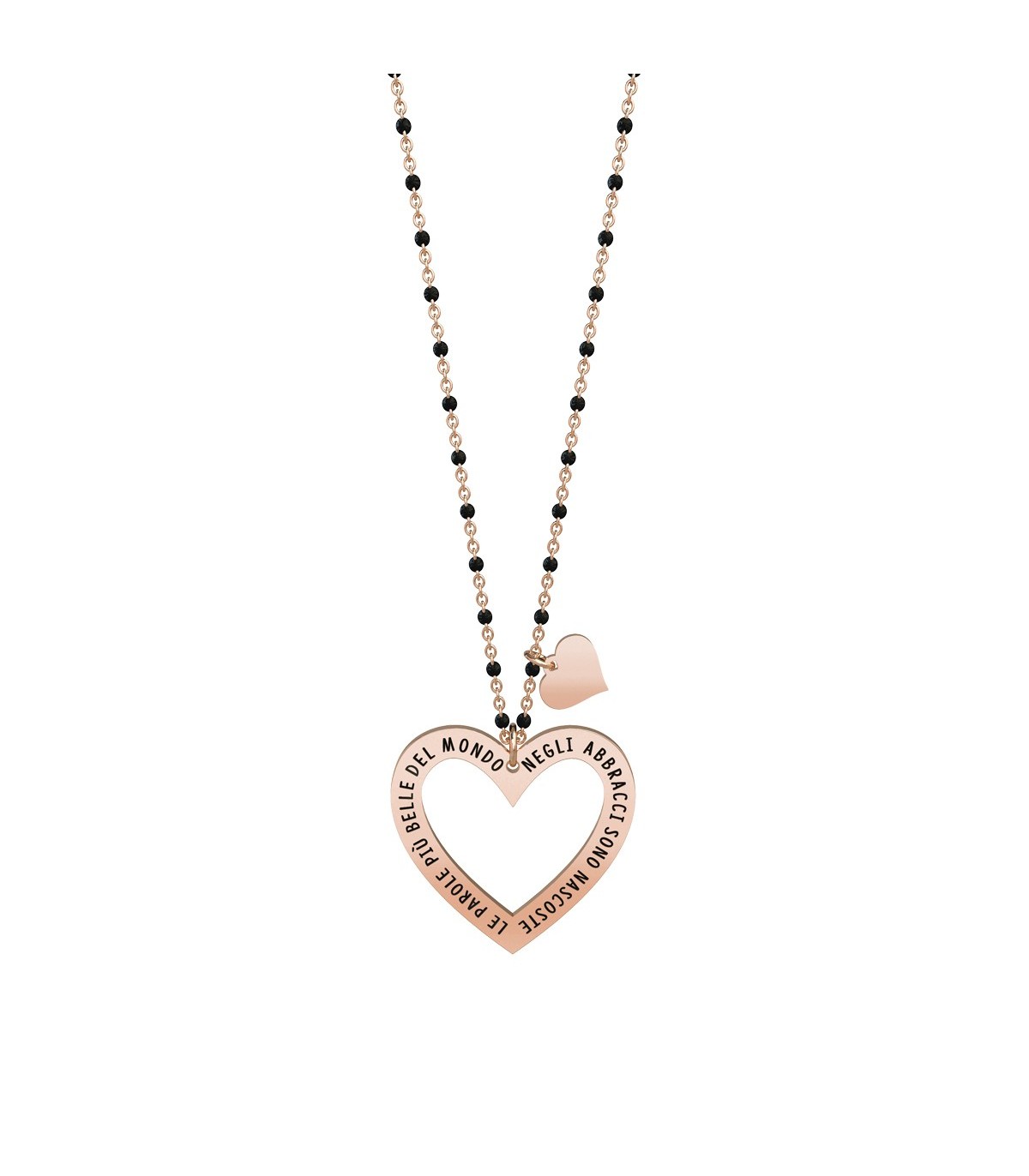 KIDULT - Collana Donna Frida Kahlo 751153 In Acciaio 316L Con Ciondolo Smaltato E Scritta 'Viva La Vida'
