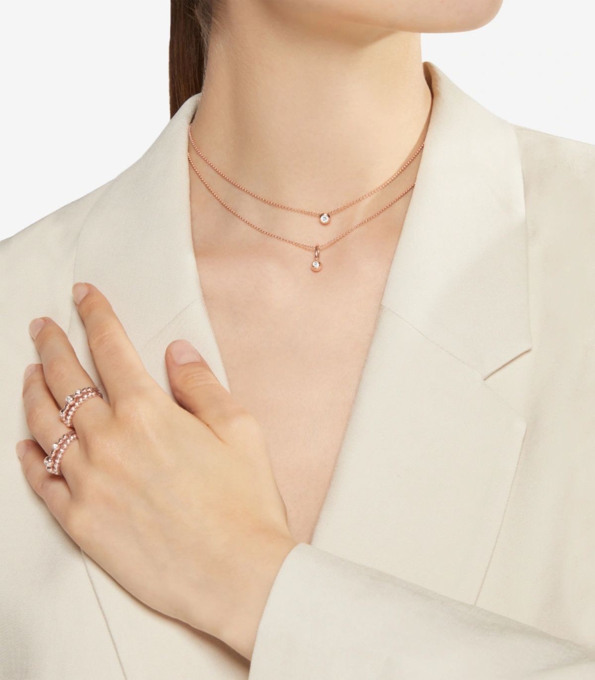 Ted Baker Ciondolo A Barretta Sparkle - Tonalità Oro Rosa Con Cristalli - Collana Con Catena Regolabile - Regalo Di Lusso