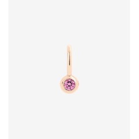 Ciondolo Dodo Bollicine Oro Rosa e Zaffiro Rosa