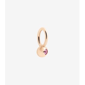 Ciondolo Dodo Bollicine Oro Rosa e Zaffiro Rosa