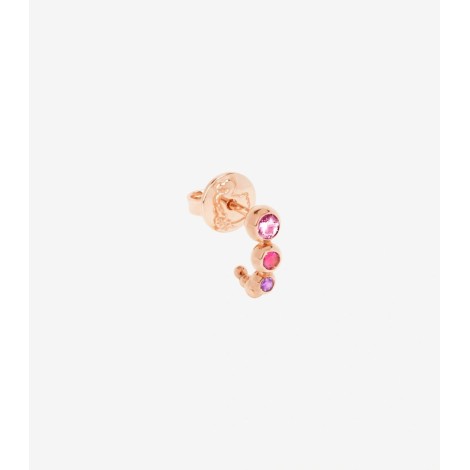 Monorecchino Dodo Bollicine Oro Rosa e Pietre Preziose