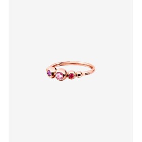 Anello Dodo Bollicine Oro Rosa 9kt e Pietre Preziose