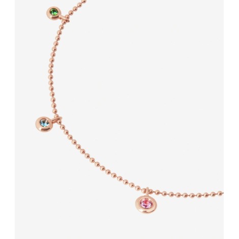 Collana Dodo Bollicine Oro Rosa Pietre Preziose