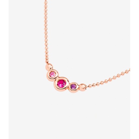 Collana Dodo Bollicine Oro Rosa 9kt Pietre Preziose