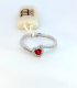 Anello Donna Davite & Delucchi Oro bianco Diamanti e Cuore Rubino AA030524RB
