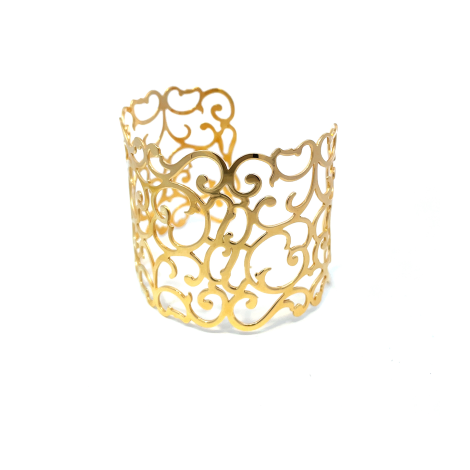 Bracciale Fantasia Rigido Oro Giallo 9kt 4 cm