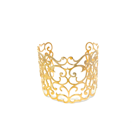 Bracciale Fantasia Rigido Oro Giallo 9kt 4 cm