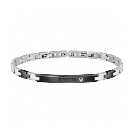 Bracciale Maserati Acciaio Diamanti Neri JM521ATY10