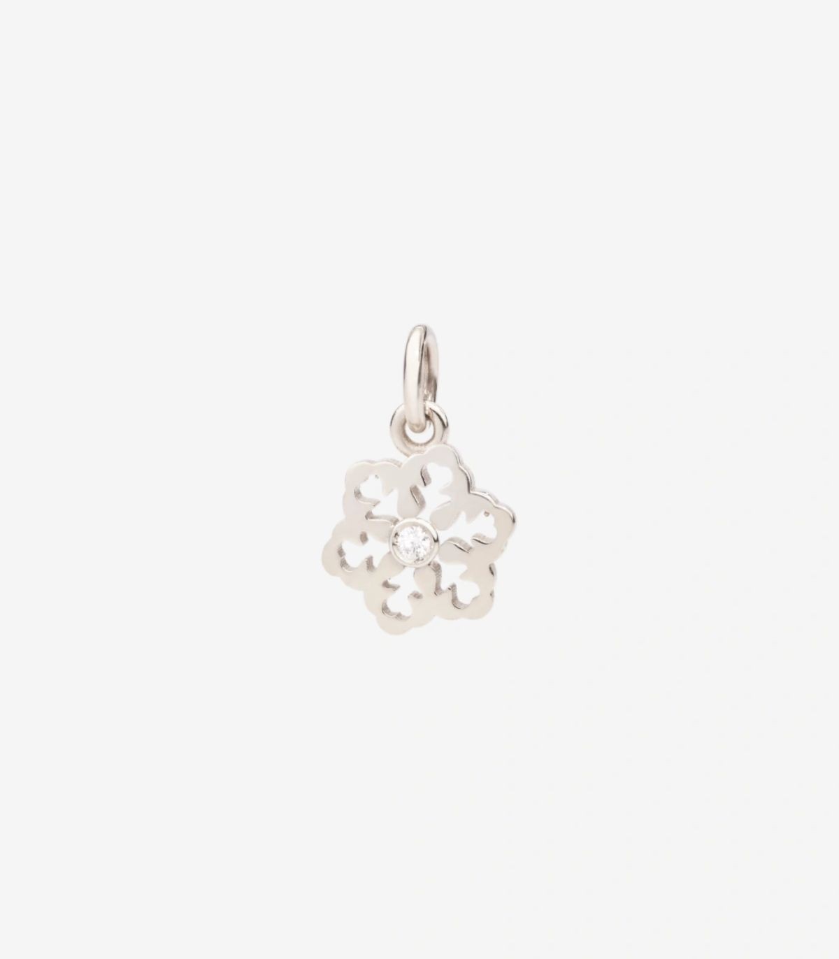 Collana Con Ciondolo Fiocco Di Neve In Argento 925 E Zirconia – Catena 45 Cm