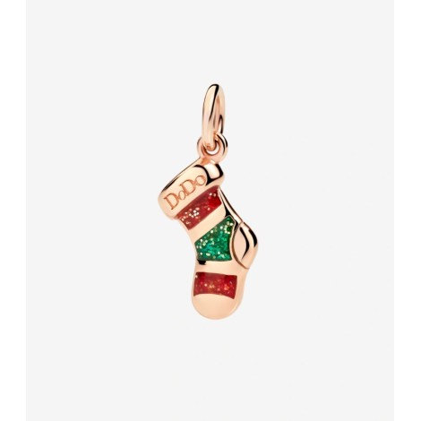 Ciondolo Dodo Calza Di Natale Oro Rosa