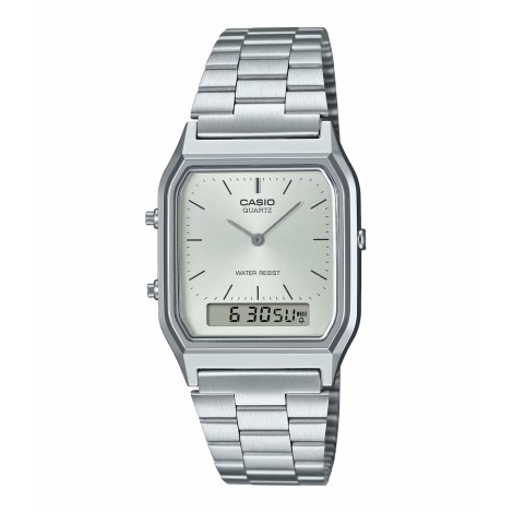 Orologio Casio Digitale Vintage Edgy Collection Acciaio Bianco AQ-230A-7AMQYES