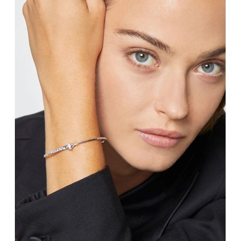 Bracciale Bangle Dodo Oro Bianco 18kt e Diamanti Bianchi