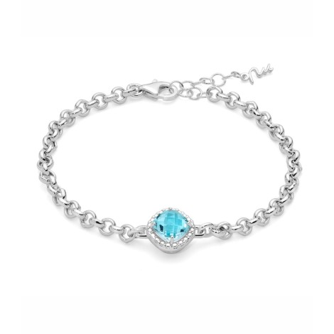 Bracciale Miluna Gemma del Cielo Topazio Argento BRD960