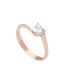 Anello Valentine Oro Rosa 9kt Zircone Bianco Cuore