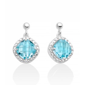 Orecchini Miluna Gemma del Cielo Topazio Argento ERD2693