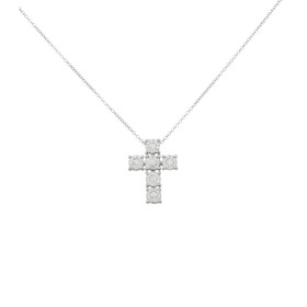 Collana Re Carlo Nodo D'Amore Oro Bianco 18kt e Diamanti P04CR988/030