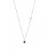 Collana Re Carlo Camelia Oro Bianco 18kt Diamanti e Zaffiro P77CC001/ZB