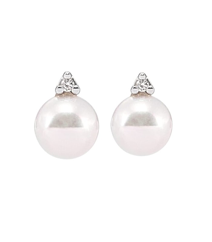 JiaYang Orecchini Pendenti Con Perla E Zirconia - Argento 925 - Regalo Per Donne Con Scatola Inclusa - 2