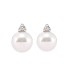 Orecchini Perle Giapponesi Akoya Oro Bianco 18kt Brillanti 0,06ct