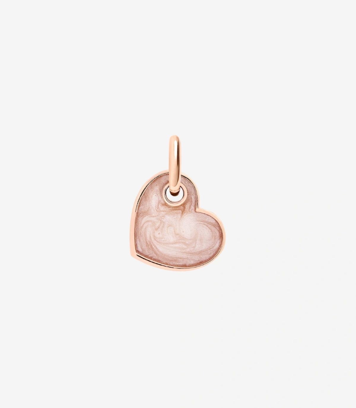 Ciondolo Dodo Cuore Oro Rosa 9kt Smalto Rosa MiRaggi