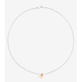 Collana Dodo Cuore Oro Rosa 9kt e Argento