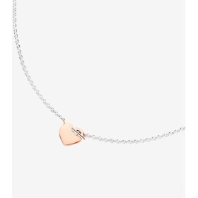 Collana Dodo Cuore Oro Rosa 9kt e Argento