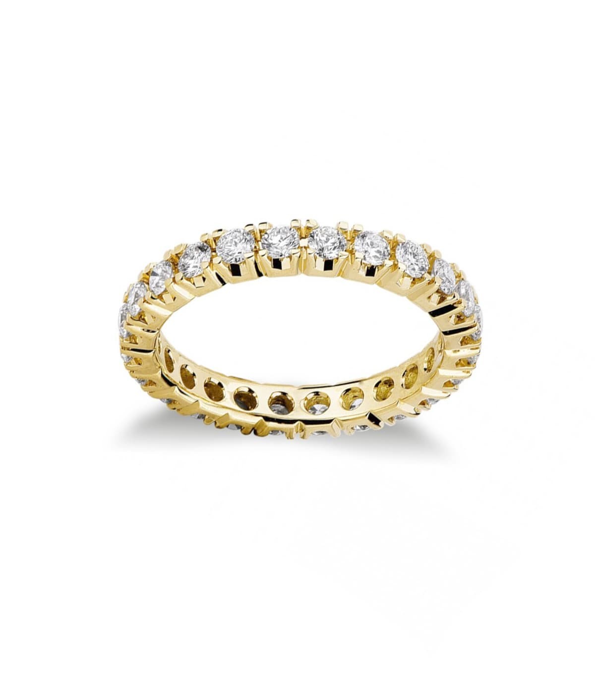 Anello Eternity Uloveido In Argento 925 Con Zirconia Cubica Taglio Rotondo E Marquise, Finitura Lucida, Confezione Regalo, Regalo Per Fidanzamento E Matrimonio
