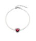 Bracciale Perle Con Cuore Zircone Rubino