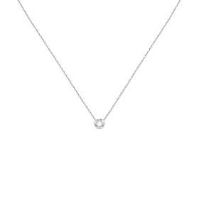Collana Punto Luce Cipollino Oro Bianco 9kt E Diamanti G SI