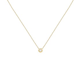 Collana Punto Luce Cipollino Oro Giallo 9kt E Diamanti G SI
