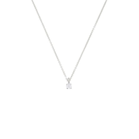 Collana Punto Luce Oro Bianco 9kt E Diamanti G SI