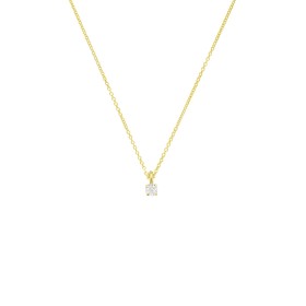 Collana Punto Luce  Oro Giallo 9kt E Diamanti G SI