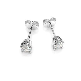 Orecchini Pendenti Bambina In Oro Giallo Con Cuore E Topazio Azzurro - Gioielleria Amadori