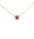 Collana Cuore Rubino E Diamanti Oro Giallo 9kt