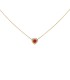 Collana Cuore Rubino E Diamanti Oro Giallo 9kt