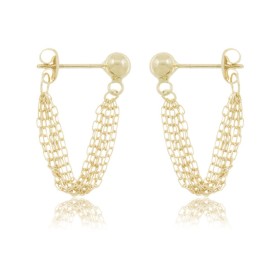 Orecchini Filo Oro Giallo 9kt 4mm