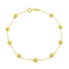 Bracciale Oro Giallo 9kt Sfere Passanti