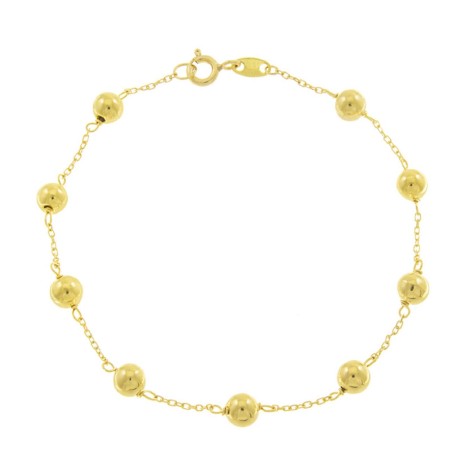 Bracciale Oro Giallo 9kt Sfere Passanti