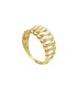 Anello Fascia Alternata Oro Giallo 9kt